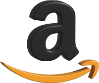Amazon logo - Black 'a' letter with a yellow smiley face on a white background
