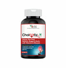 Bottle of Cholesfix supplement with a white background