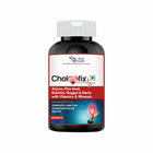 Bottle of Cholesfix supplement with a white background