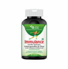 Bottle of Immulance Garlic Extract supplement on a white background