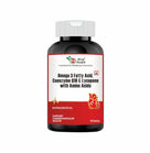 Supplement bottle with red label on a white background