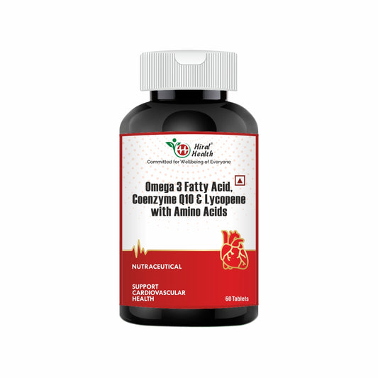 Supplement bottle with red label on a white background