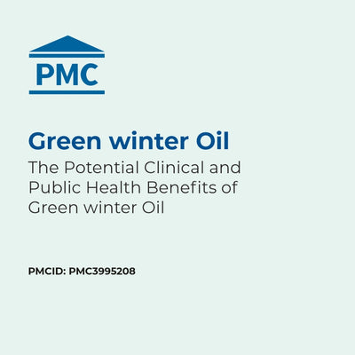Title slide for 'Green winter Oil' with PMC logo and text on a light blue background