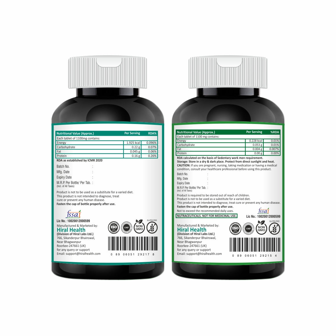 antioxidant and immunity supplement bottles with green labels on a white background