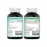antioxidant and immunity supplement bottles with green labels on a white background