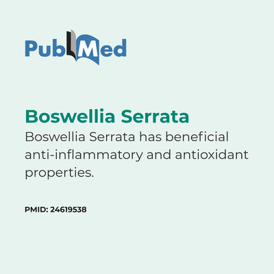Pubmed logo with reearch on boswellia serrata