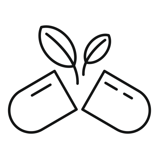 Outline of two tea bags with leaves on a white background