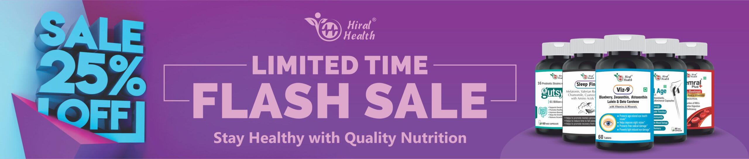 Hiral Health flash sale on nutrition