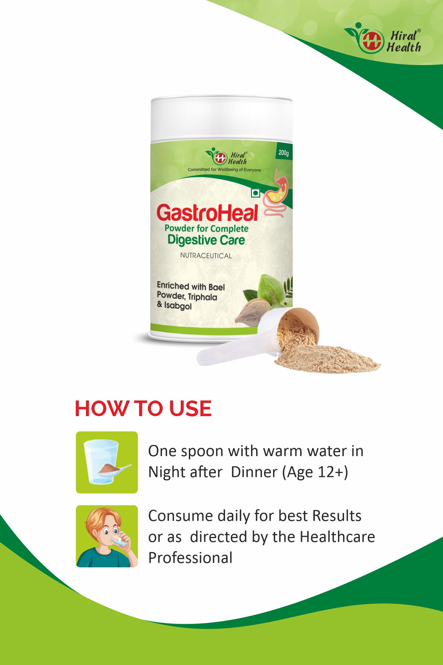 how to use gastroheal powder