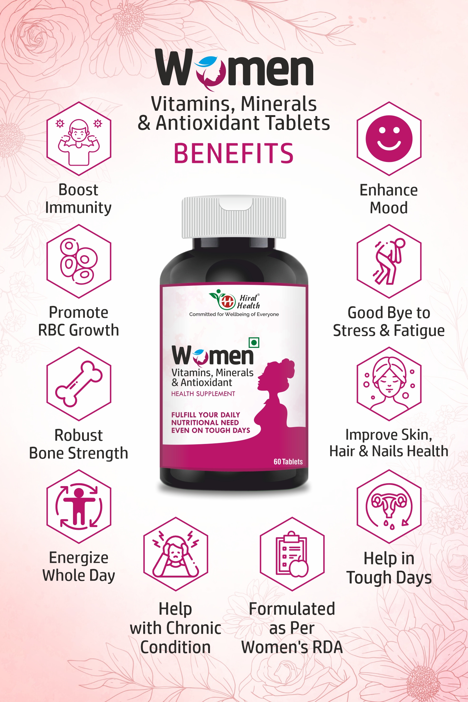 women multivitamin vitamins, minerals, benefits overall health, women health